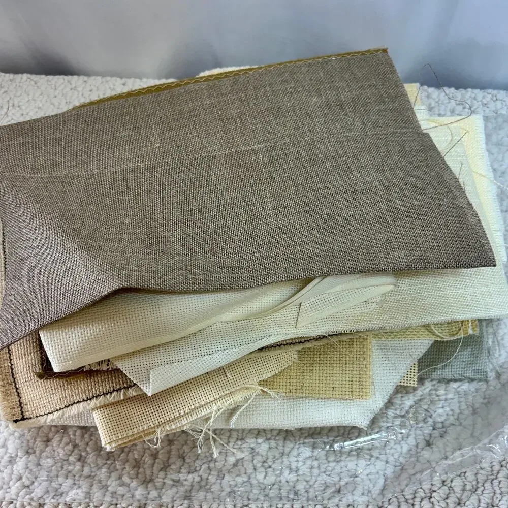 Waste Canvas White Ivory Neutral 1 Lb Embroidery Cross Stitch Fabric Aida Linen